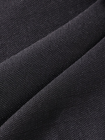 Men's Black Relaxed Fit Solid Resort Wear Shorts