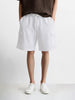 Men's White Relaxed Fit Solid Resort Wear Shorts