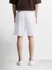 Men's White Relaxed Fit Solid Resort Wear Shorts