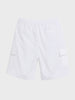 Men's White Relaxed Fit Solid Resort Wear Shorts