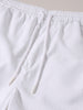 Men's White Relaxed Fit Solid Resort Wear Shorts