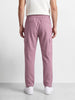 Men's Purple Straight Fit Solid Casual Cargo