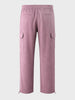 Men's Purple Straight Fit Solid Casual Cargo