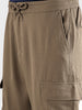 Men's Khaki Straight Fit Solid Casual Cargo