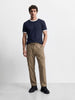 Men's Khaki Straight Fit Solid Casual Cargo