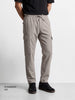 Men's Grey Straight Fit Solid Casual Cargo