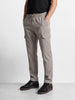 Men's Grey Straight Fit Solid Casual Cargo