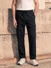 Men's Black Regular Fit Solid Casual Cargo