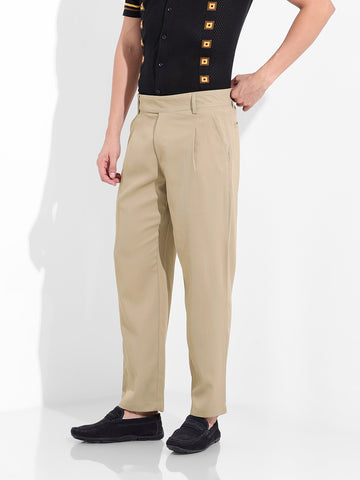 Men's Elmwood Regular Fit Solid Casual Trousers
