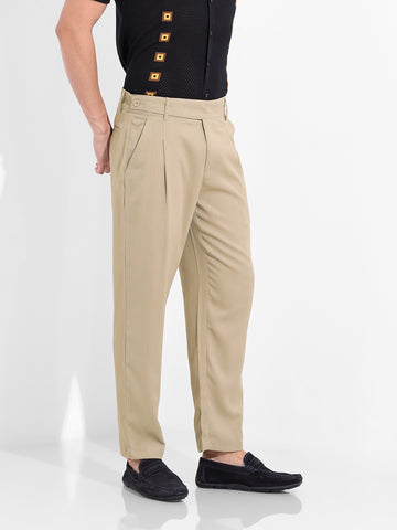 Men's Elmwood Regular Fit Solid Casual Trousers