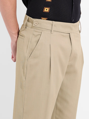Men's Elmwood Regular Fit Solid Casual Trousers