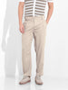 Men's Grey Regular Fit Solid Casual Trousers