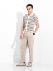 Men's Grey Regular Fit Solid Casual Trousers