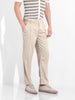 Men's Grey Regular Fit Solid Casual Trousers
