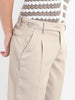 Men's Grey Regular Fit Solid Casual Trousers