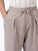 Men's Grey Loose Fit Resort Wear Trousers