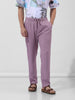 Men's Purple Relaxed Fit Casual Trousers