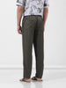 Men's Green Relaxed Fit Casual Trousers