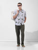 Men's Green Relaxed Fit Casual Trousers