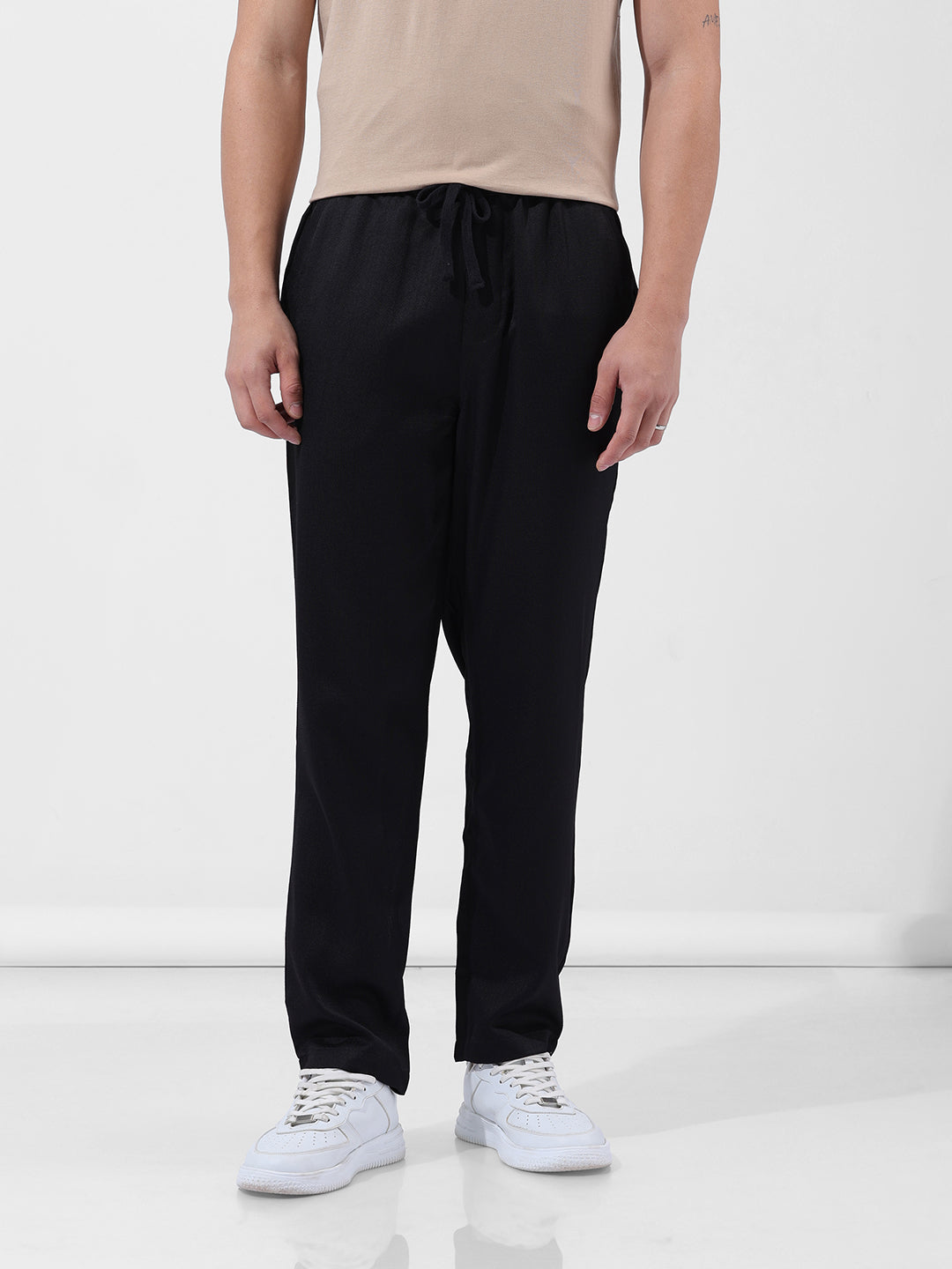 Men's Relaxed Fit Black Joggers