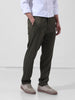Men's Green Regular Fit Casual Trousers