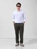 Men's Green Regular Fit Casual Trousers