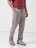 Men's Grey Regular Fit Casual Trousers