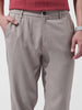 Men's Grey Regular Fit Casual Trousers