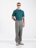 Men's Green Loose Fit Casual Trousers