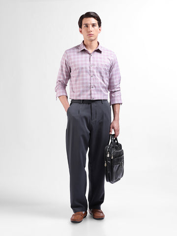 Men's Grey Loose Fit Casual Trousers