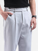 Men's Grey Loose Fit Casual Trousers