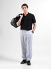 Men's Grey Loose Fit Casual Trousers