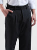 Men's Black Loose Fit Casual Trousers