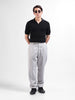 Men's Grey Loose Fit Casual Trousers