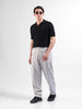 Men's Grey Loose Fit Casual Trousers
