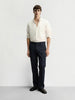 Men's Navy Regular Fit Casual Trousers