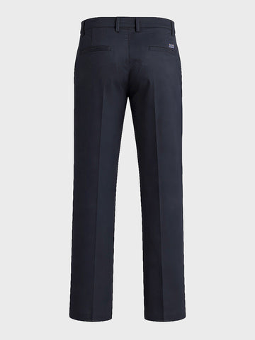 Men's Navy Regular Fit Casual Trousers