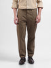 Men's Khaki Relaxed Fit Casual Trousers