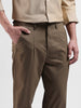 Men's Khaki Relaxed Fit Casual Trousers