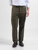 Men's Olive Relaxed Fit Casual Trousers