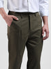 Men's Olive Relaxed Fit Casual Trousers