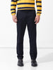 Men's Navy Blue Relaxed Fit Casual Trousers
