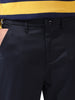 Men's Navy Blue Relaxed Fit Casual Trousers