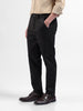 Men's Black Relaxed Fit Casual Trousers