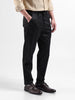 Men's Black Relaxed Fit Casual Trousers