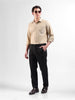Men's Black Relaxed Fit Casual Trousers
