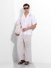 Men's White Regular Fit Retro Joggers