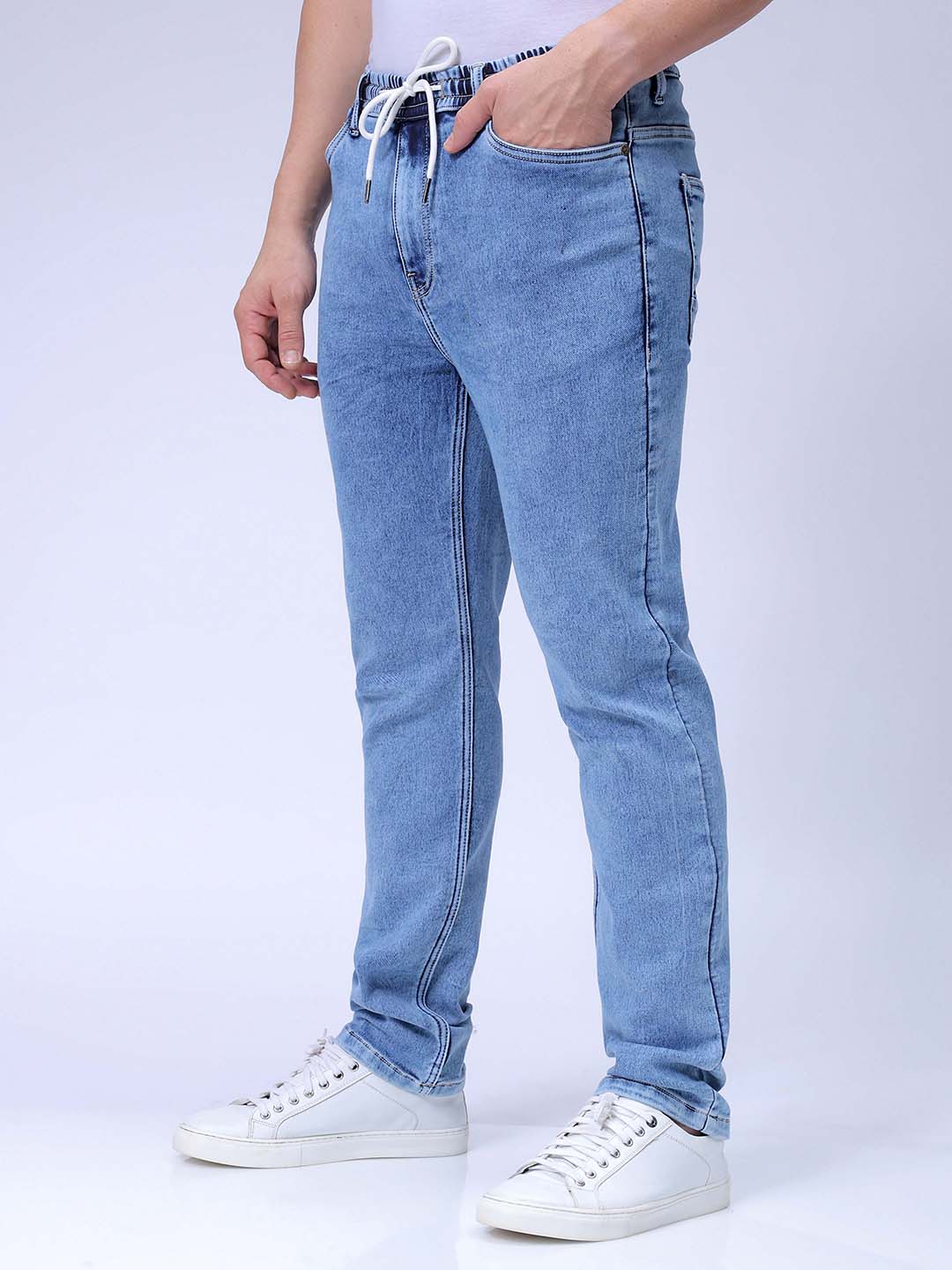Men's Blue Regular Fit Casual Jeans