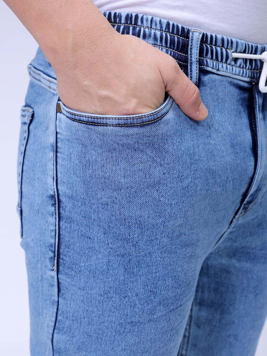 Men's Blue Regular Fit Casual Jeans