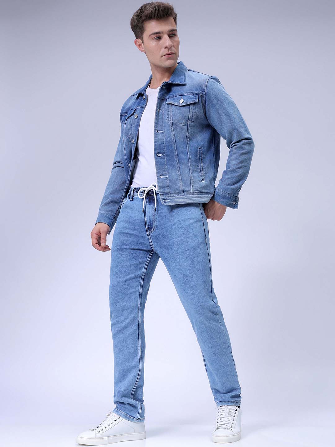 Men's Blue Regular Fit Casual Jeans